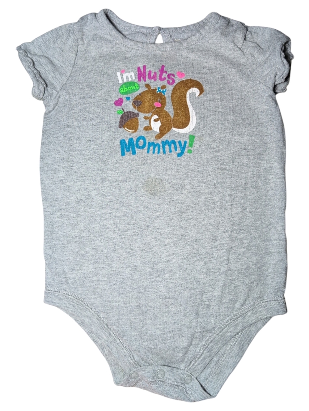 🍁2/$7🍁WONDER KIDS Grey Squirrel Onesie